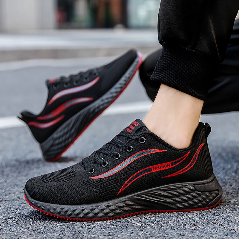 Baskets légères en maille à lacets pour hommes