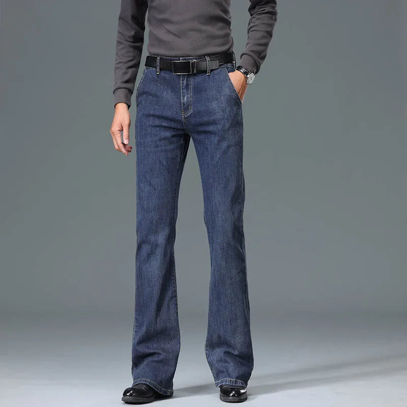 Jeans évasés en denim pour hommes