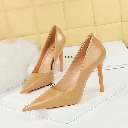 Chaussures talons fins bouche peu profonde tête pointue pour femmes