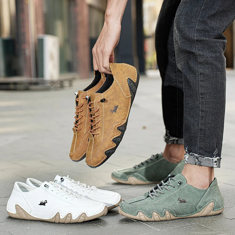 Chaussures de sport décontractées en cuir pour hommes