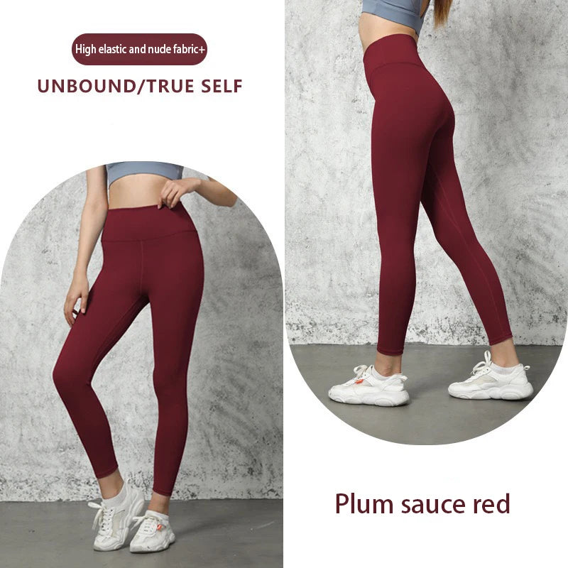 Legging de sport taille haute push-up sans couture pour femme