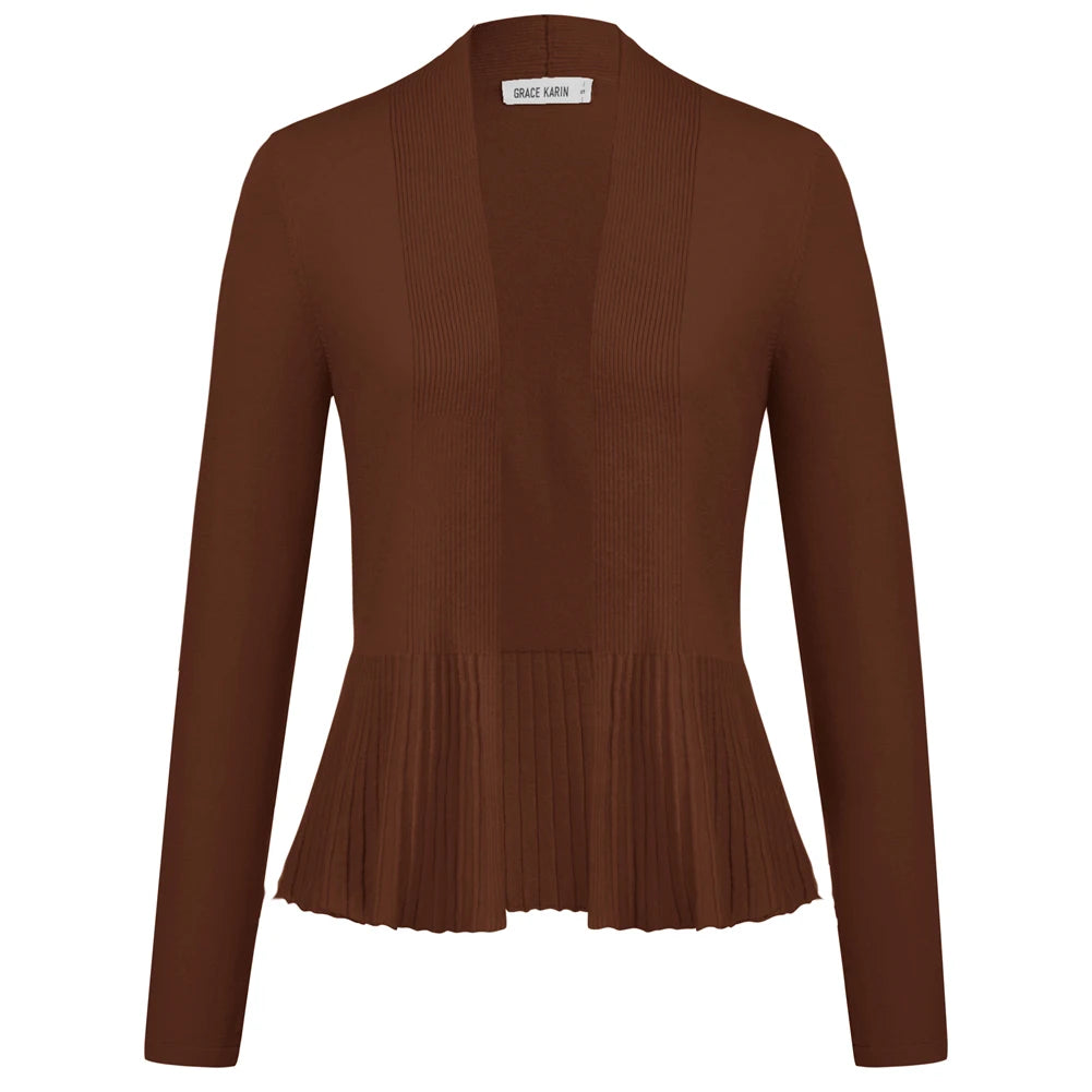 Manteau trapèze décontracté à manches longues pour femmes