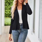 Manteau trapèze décontracté à manches longues pour femmes