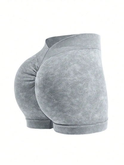 Short de Yoga délavé pour femmes