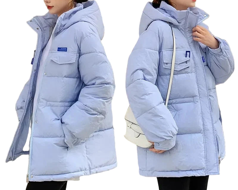 Manteau d'hiver à capuche pour femme