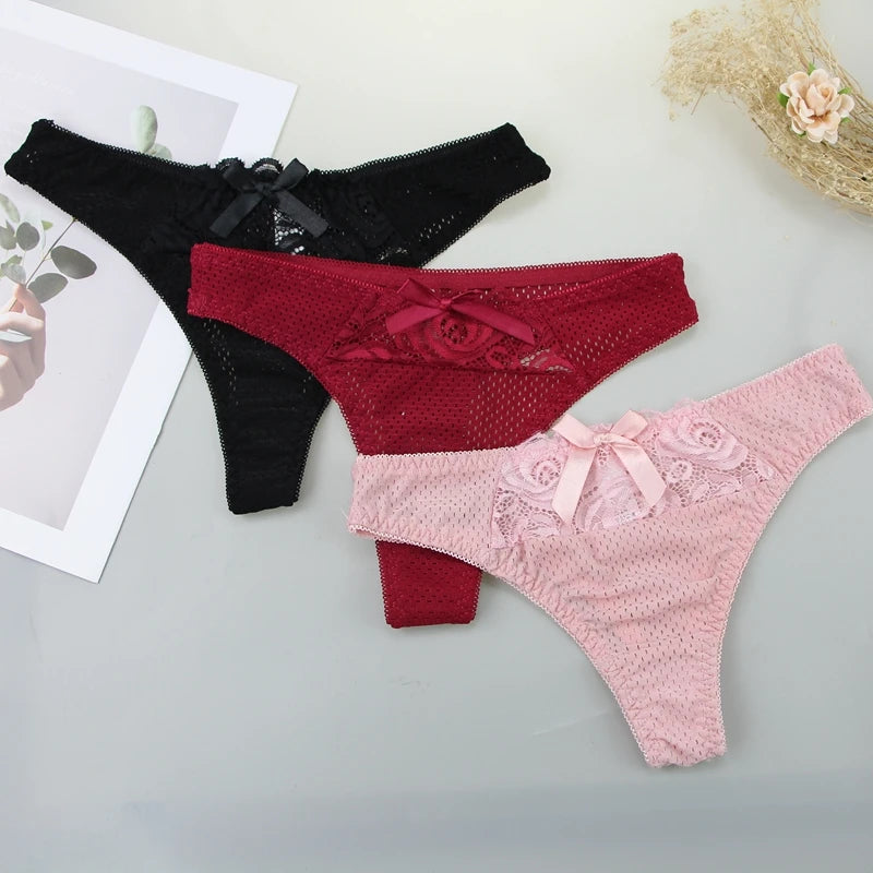 Culottes en coton 3 pièces taille basse pour femmes