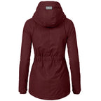 Veste à capuche en coton Mi-Longue pour femmes