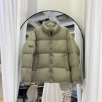 Doudoune courte et ample à col vertical pour homme et femme