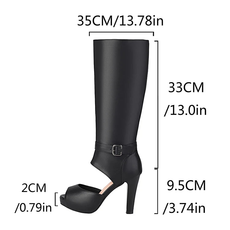 Bottines à boucle de ceinture et fermeture éclair latérale pour femmes