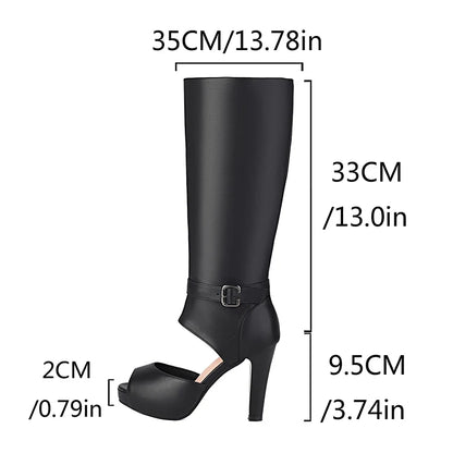 Bottines à boucle de ceinture et fermeture éclair latérale pour femmes