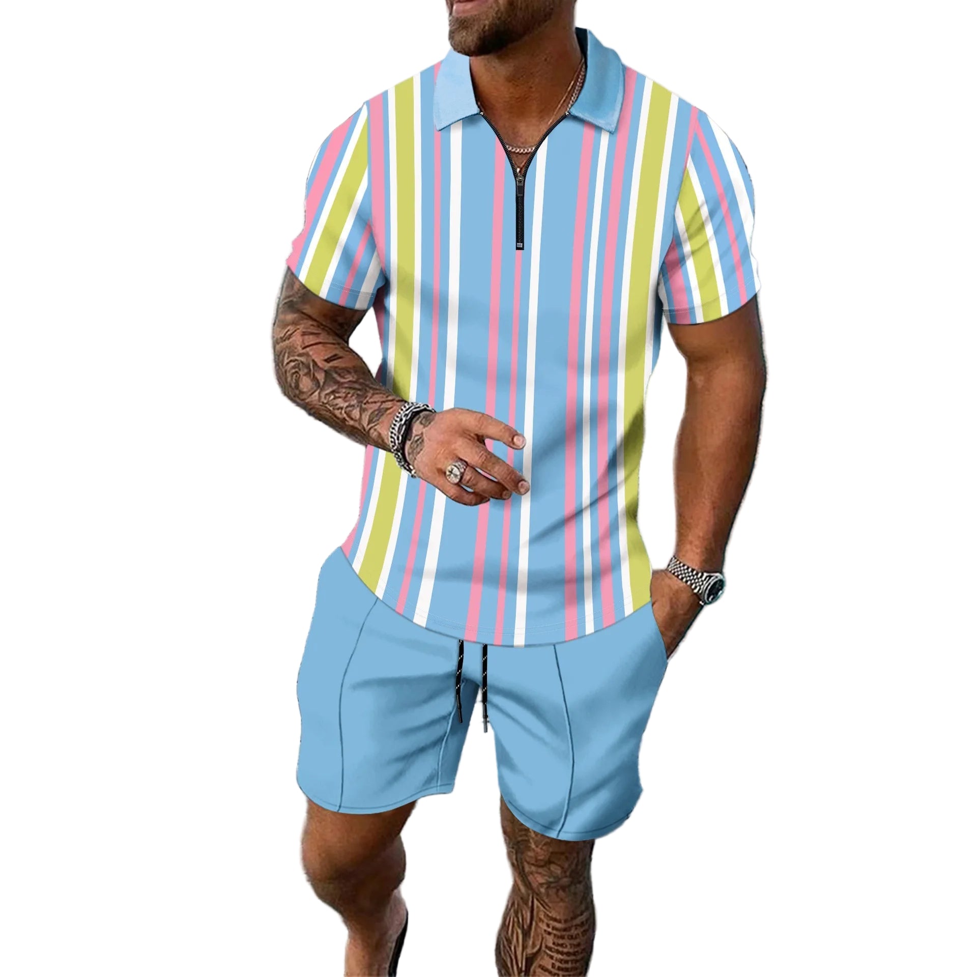 Ensembles décontractés à manches courtes et shorts pour hommes