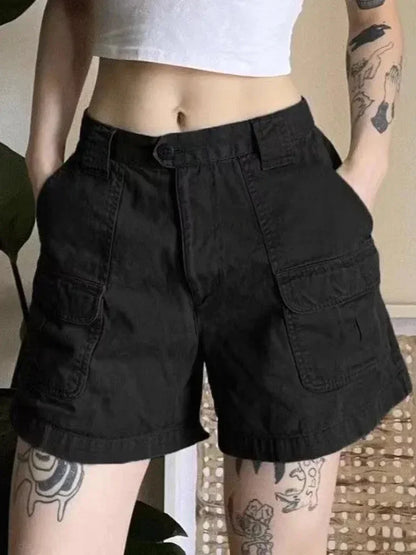 short en jean cargo pour femmes