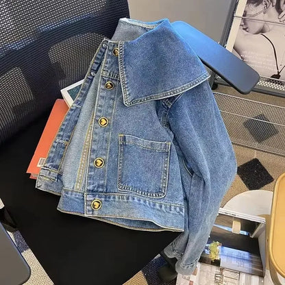 Veste en jean à manches longues pour femmes