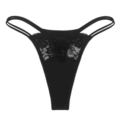 String noir avec taille creuse pour femme