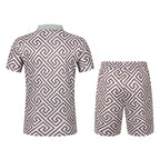 Ensemble deux pièces avec short et polo décontracté à manches courtes pour hommes