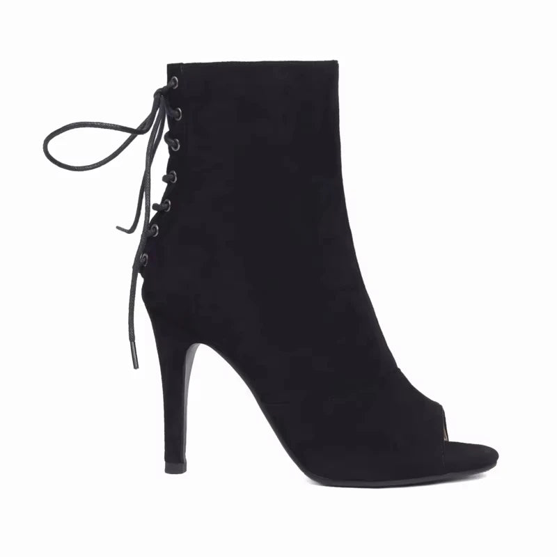 Bottines à talons hauts noirs pour femmes