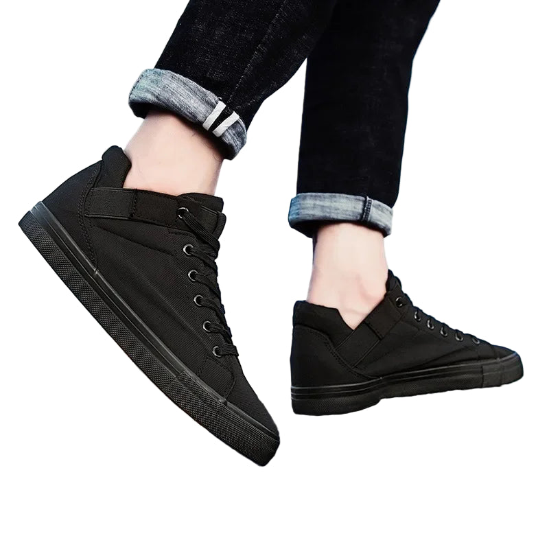 Chaussures en toile de couleur unie pour hommes
