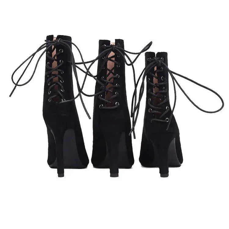 Bottines à talons hauts noirs pour femmes