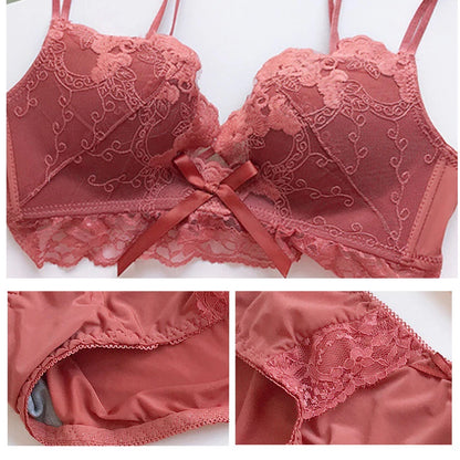 Soutien-gorge léger brodé en dentelle pour femme, Lingerie Sexy, sans couture, confortable, décolleté en V, sans bordure