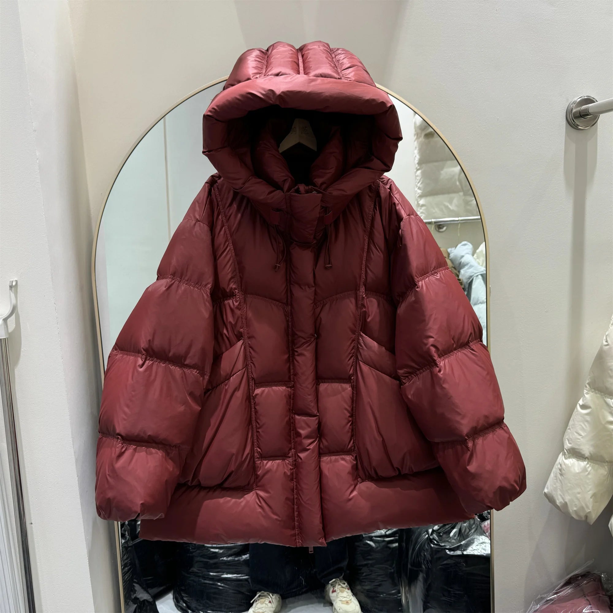 Doudoune à capuche épaisse pour femme