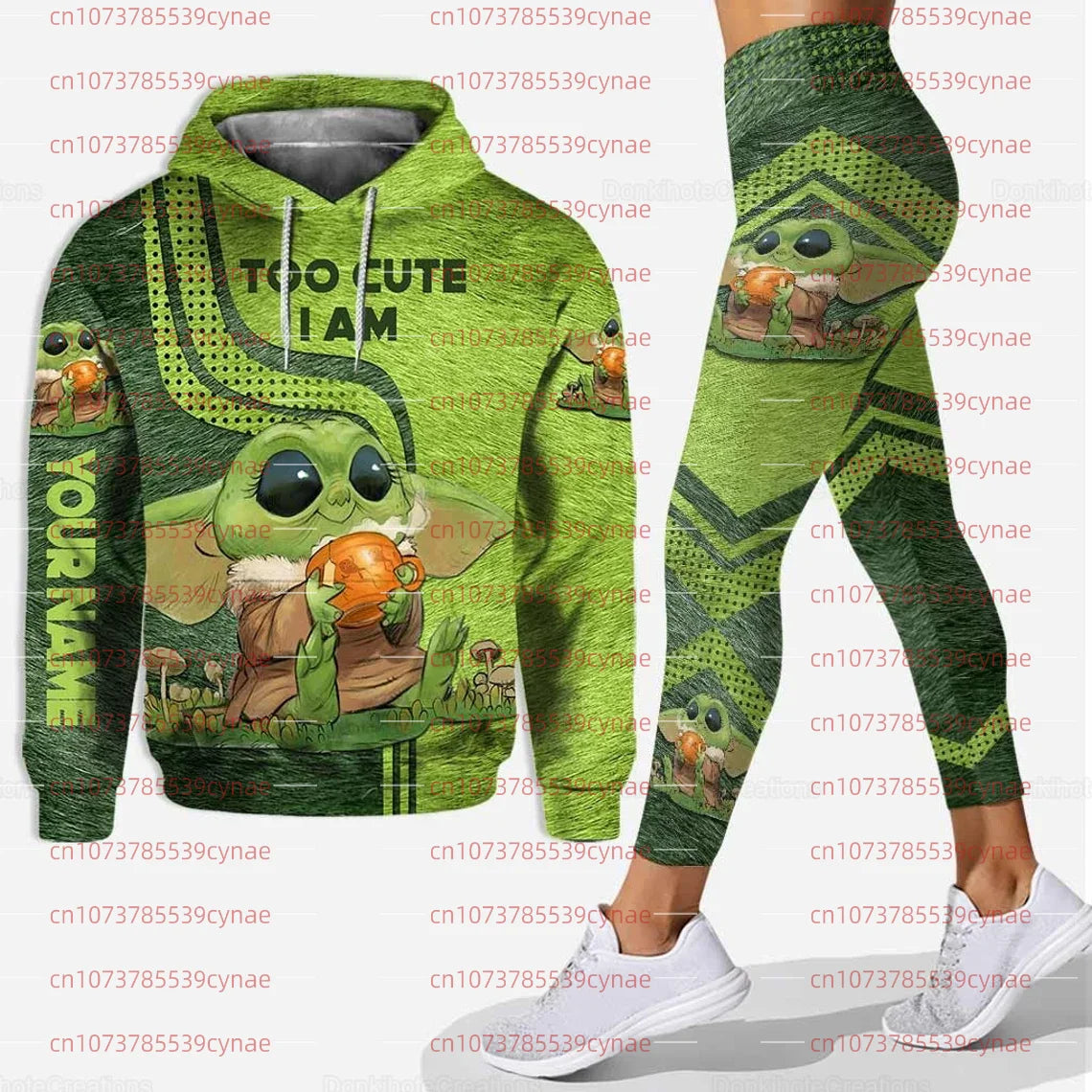 Ensemble sweat à capuche et Leggings Disney Yoda Baby pour femme