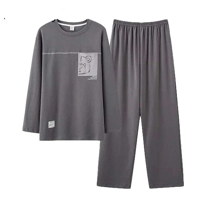Ensemble pyjamas grande taille en coton pour hommes