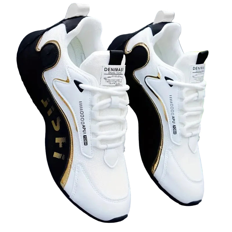 Baskets respirantes plate-forme à lacets pour hommes