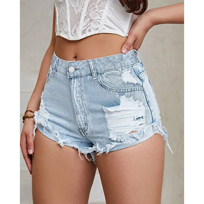 Shorts en jean rétro pour femmes