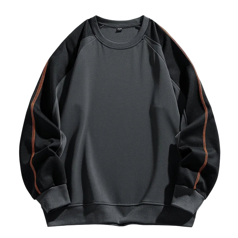 Sweat-shirt à manches longues et col rond pour hommes