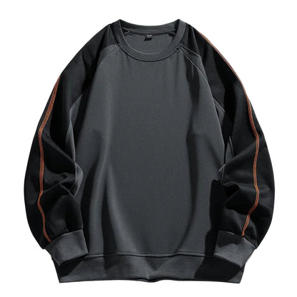 Sweat-shirt à manches longues et col rond pour hommes