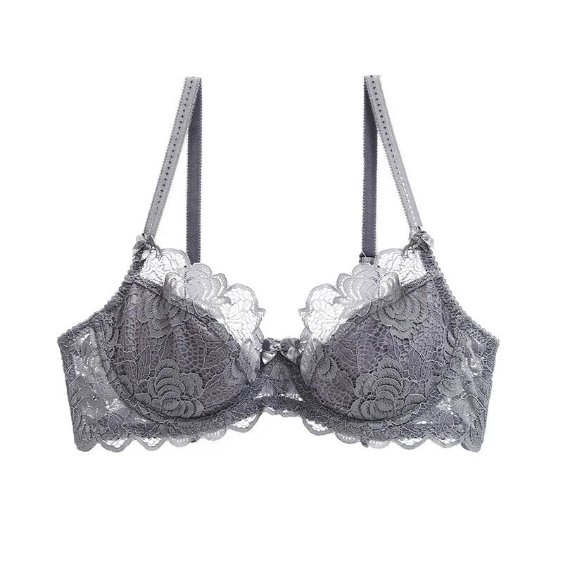 Soutien-gorge amissié en dentelle transparente pour femmes