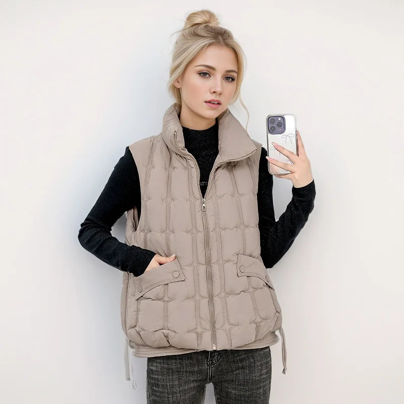 Doudoune courte rembourrée en coton pour femme