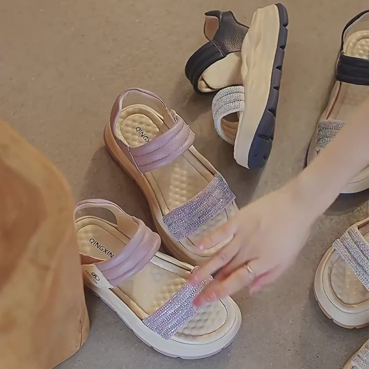 Baskets à plateforme en cuir verni PU pour femmes